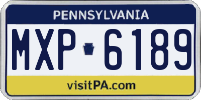 PA license plate MXP6189
