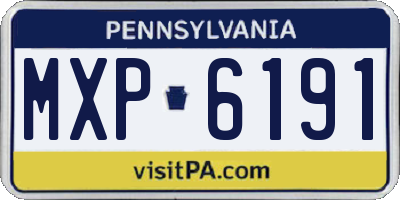PA license plate MXP6191