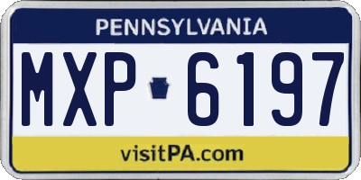 PA license plate MXP6197