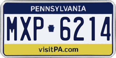 PA license plate MXP6214