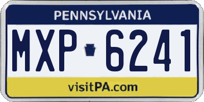 PA license plate MXP6241
