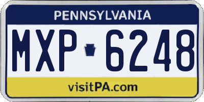 PA license plate MXP6248