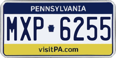 PA license plate MXP6255