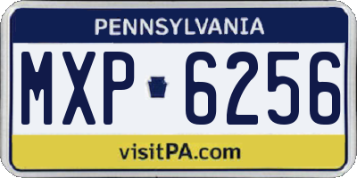 PA license plate MXP6256