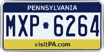 PA license plate MXP6264