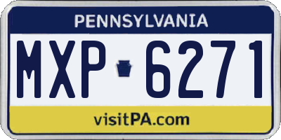 PA license plate MXP6271