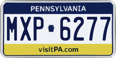 PA license plate MXP6277
