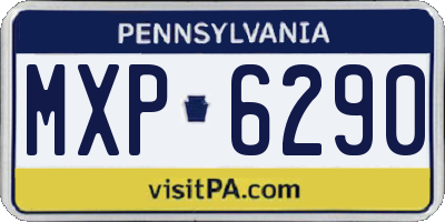 PA license plate MXP6290
