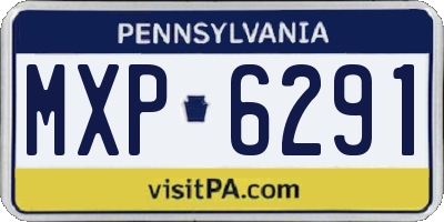 PA license plate MXP6291