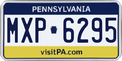 PA license plate MXP6295