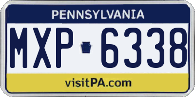 PA license plate MXP6338
