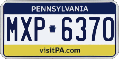 PA license plate MXP6370
