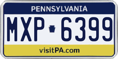 PA license plate MXP6399
