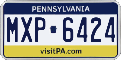PA license plate MXP6424