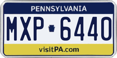 PA license plate MXP6440