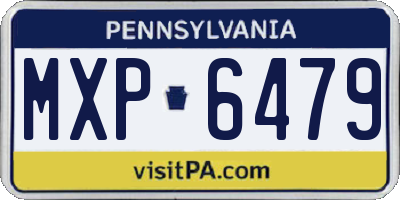 PA license plate MXP6479
