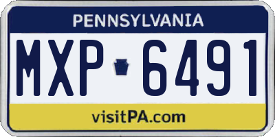 PA license plate MXP6491