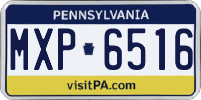 PA license plate MXP6516