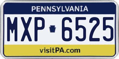PA license plate MXP6525