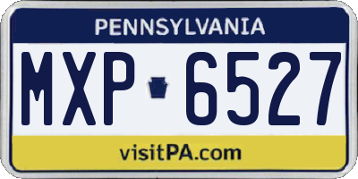 PA license plate MXP6527