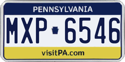 PA license plate MXP6546