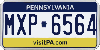 PA license plate MXP6564