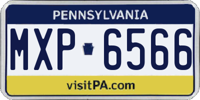 PA license plate MXP6566