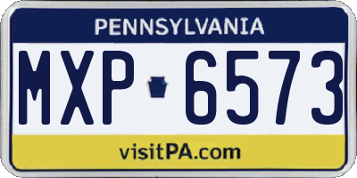 PA license plate MXP6573