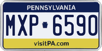 PA license plate MXP6590