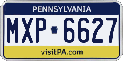 PA license plate MXP6627