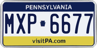 PA license plate MXP6677