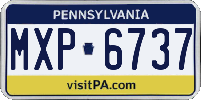 PA license plate MXP6737