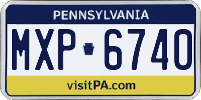 PA license plate MXP6740