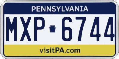PA license plate MXP6744