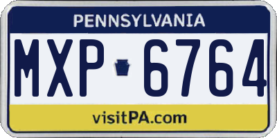 PA license plate MXP6764