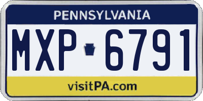 PA license plate MXP6791