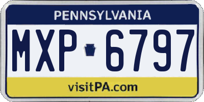 PA license plate MXP6797