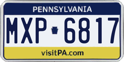 PA license plate MXP6817