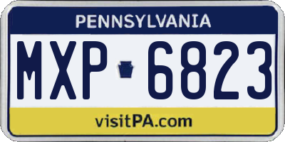 PA license plate MXP6823