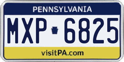PA license plate MXP6825