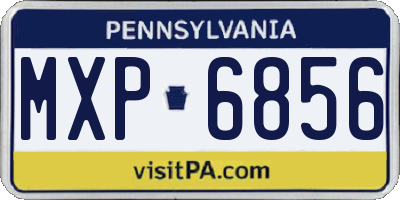 PA license plate MXP6856