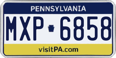 PA license plate MXP6858