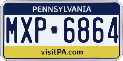 PA license plate MXP6864