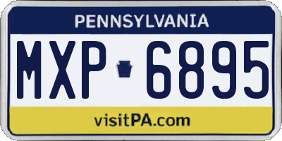 PA license plate MXP6895