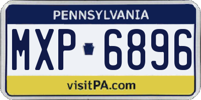 PA license plate MXP6896