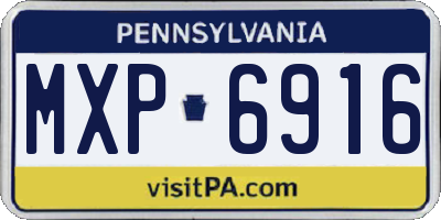 PA license plate MXP6916