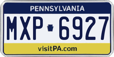 PA license plate MXP6927