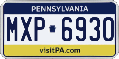 PA license plate MXP6930