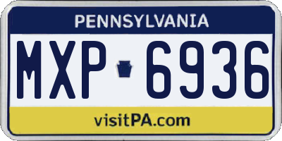 PA license plate MXP6936