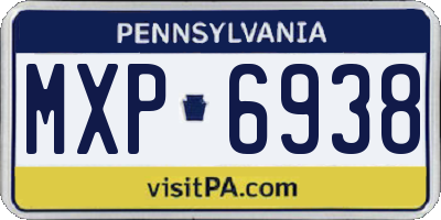 PA license plate MXP6938